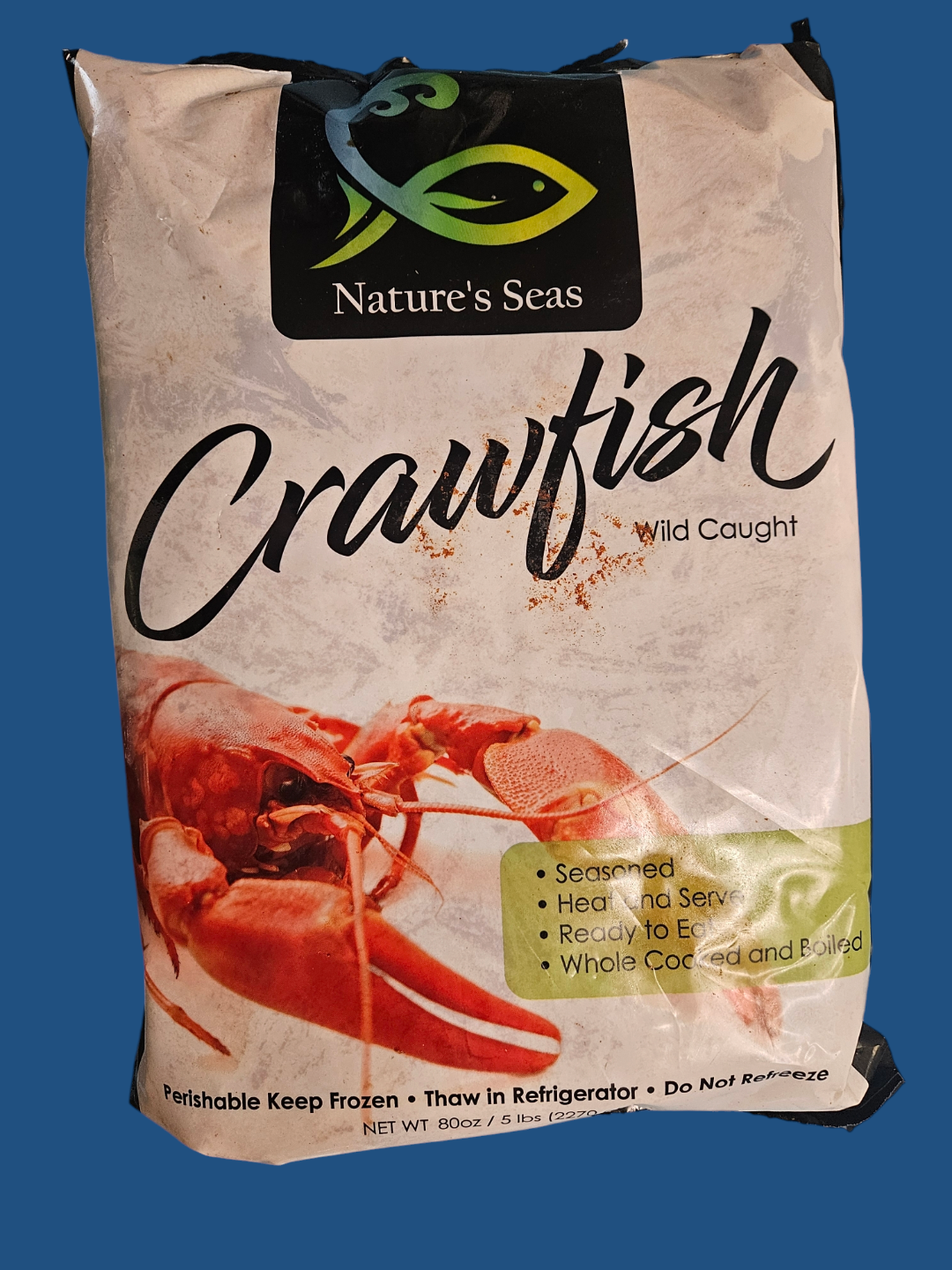 Whole Cooked Cajun Crawfish - 5lb