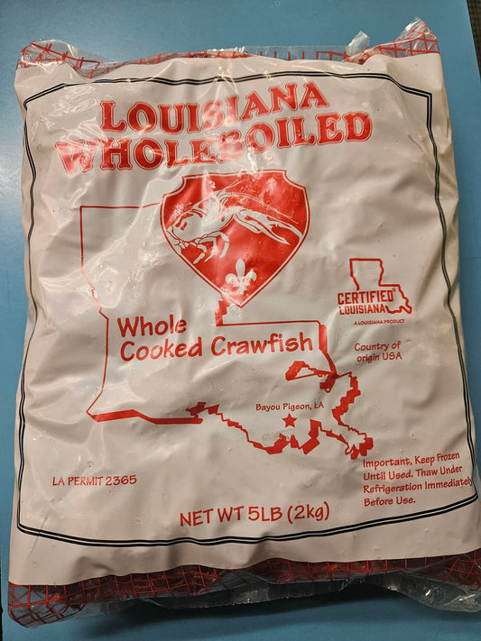 Whole Cooked Crawfish (USA) - 5 lb.